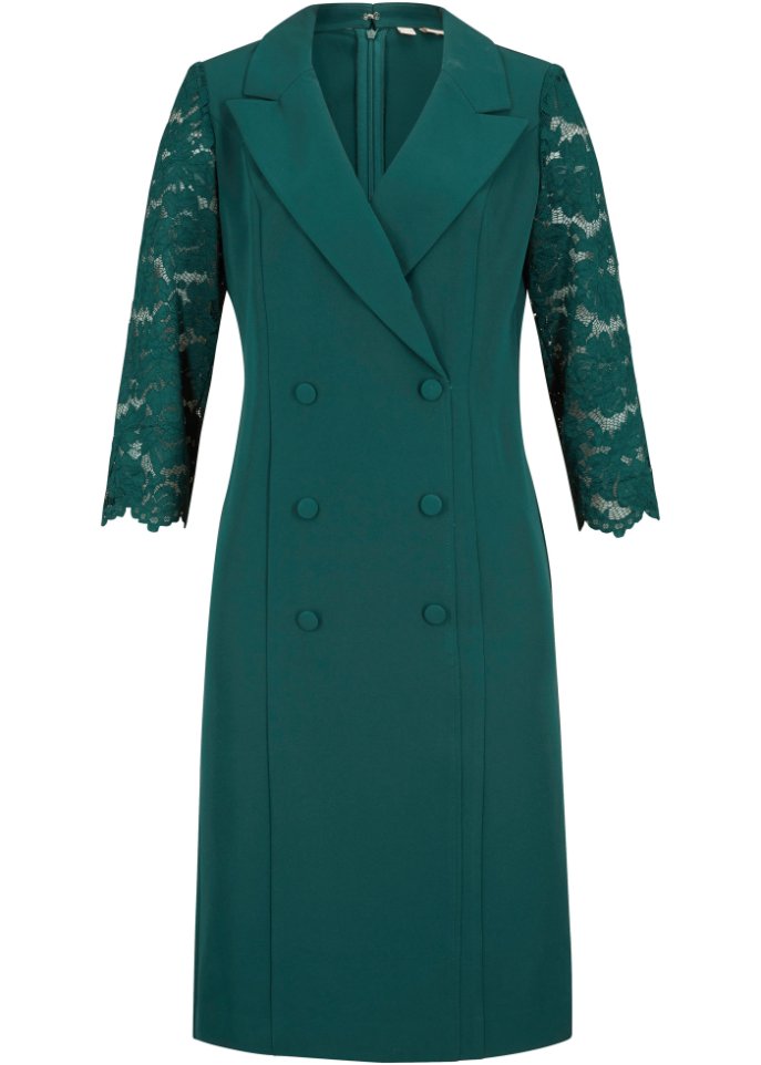 Blazer-Kleid mit Spitzenärmeln