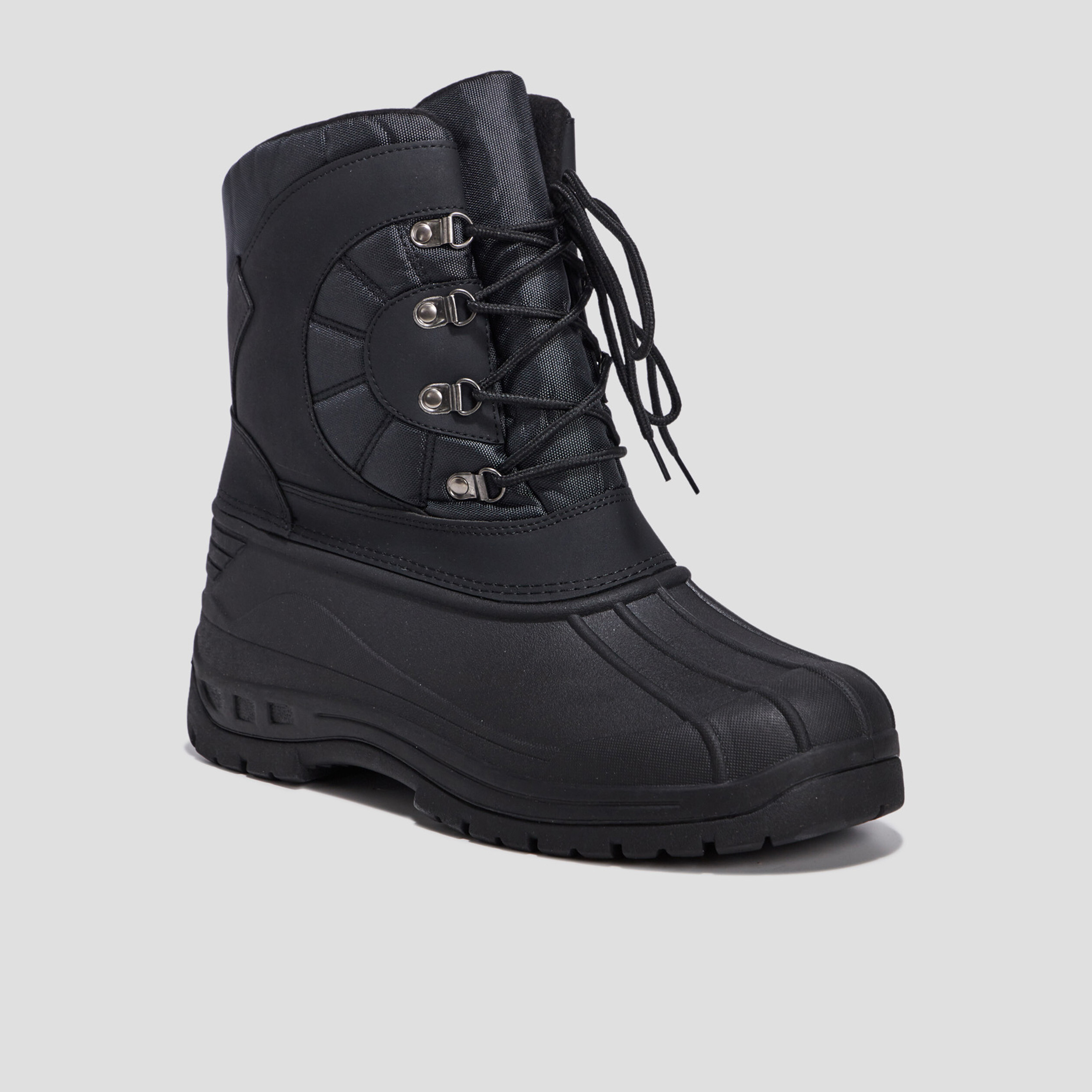 Bottes de neige à lacets noir homme | La Halle