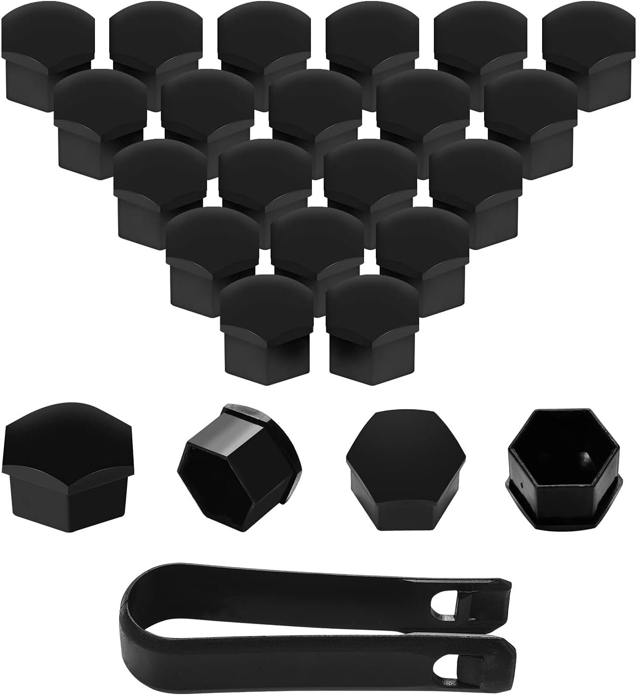 BlingBin Radkappen 17mm Radschrauben Radmuttern Bolzen Kappen Abdeckungen + Abzieher, (20-St., 20tlg)