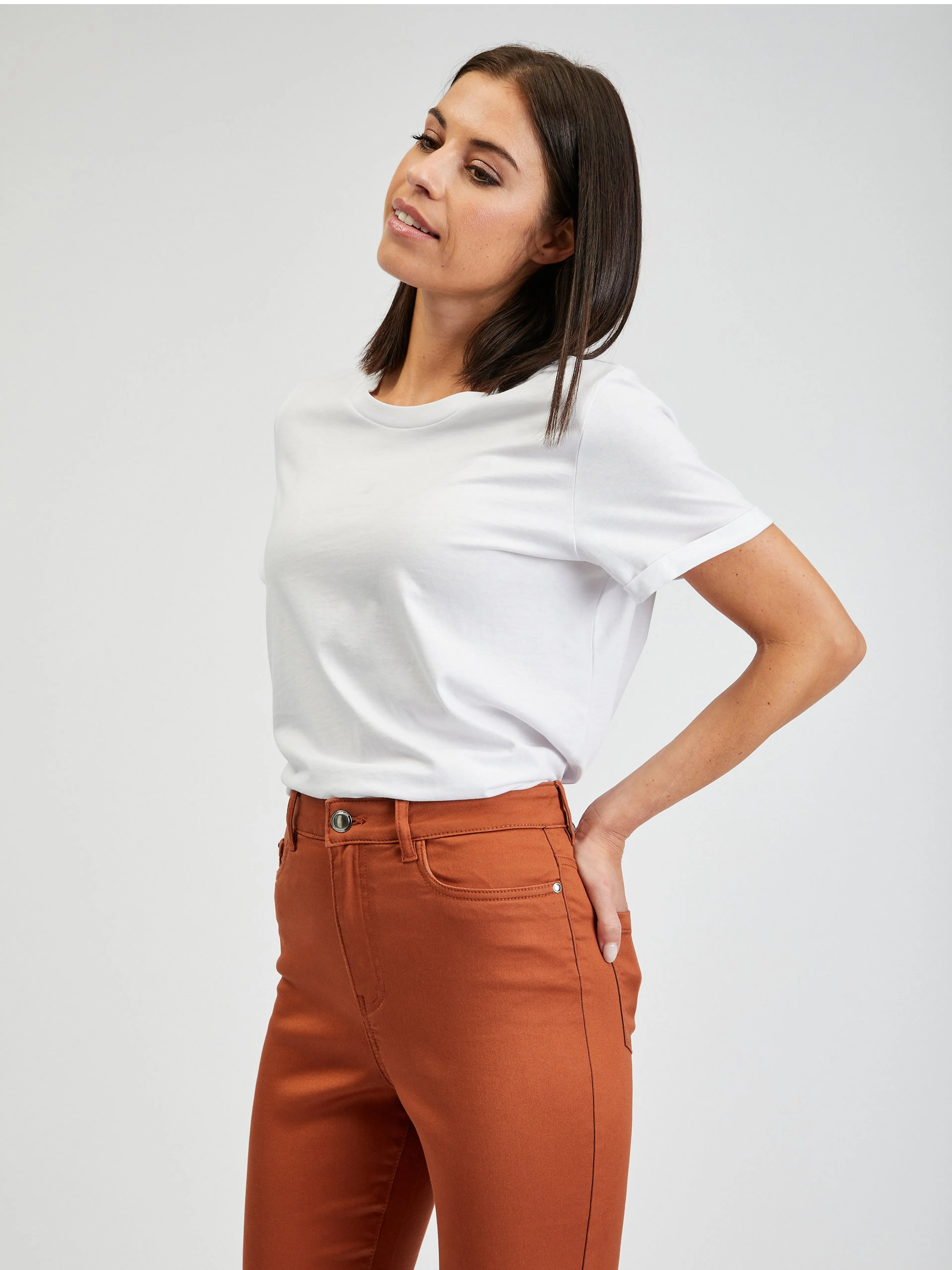 Braune Damenhose mit schmaler Passform ORSAY Paul