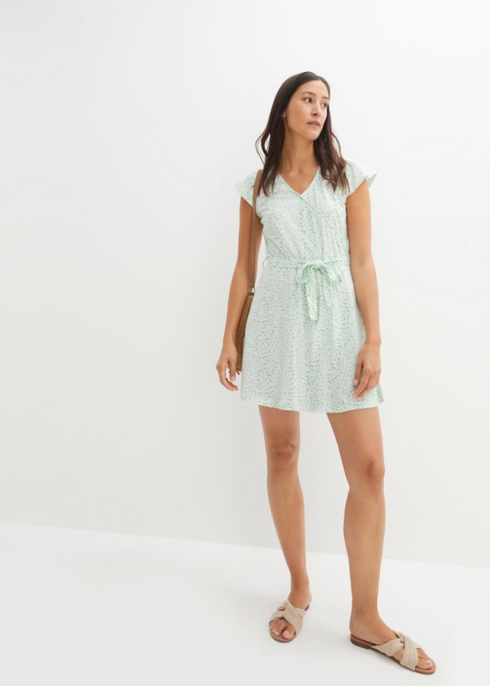 Kleid mit Wickeloptik aus nachhaltiger Baumwolle