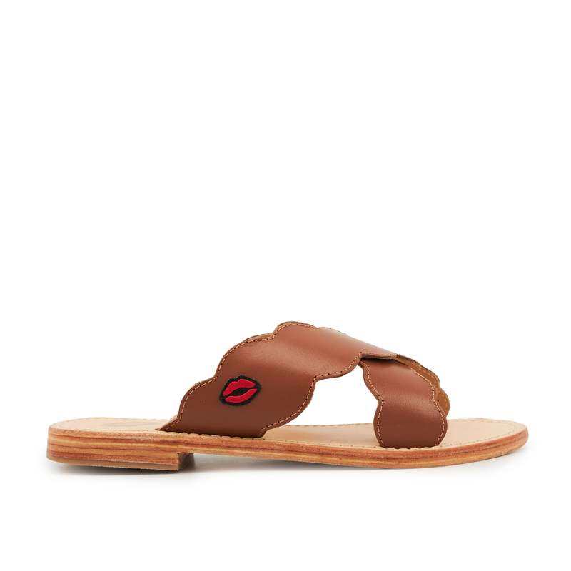 Sandales en cuir Vanessa Cognac