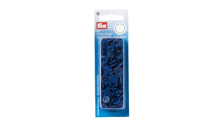 Prym nähfreie Druckknöpfe Color Snaps rund 12,4 mm blau