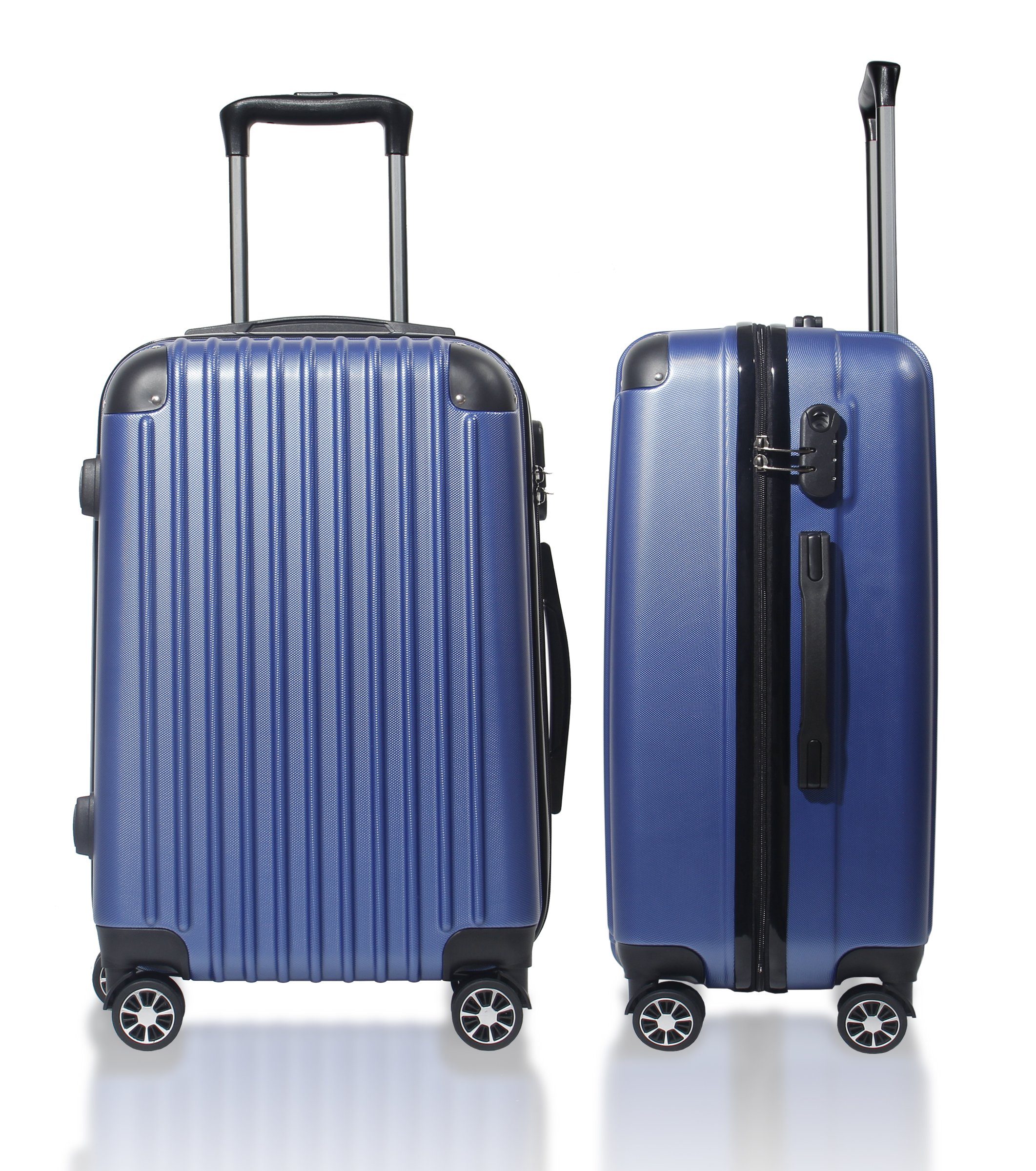 Zedelmaier Hartschalen-Trolley Reisekoffer Trolley Handgepäck 4 Rollen, Hartschale, ABS-Kabine, Leichtgewicht, Zahlenschloss