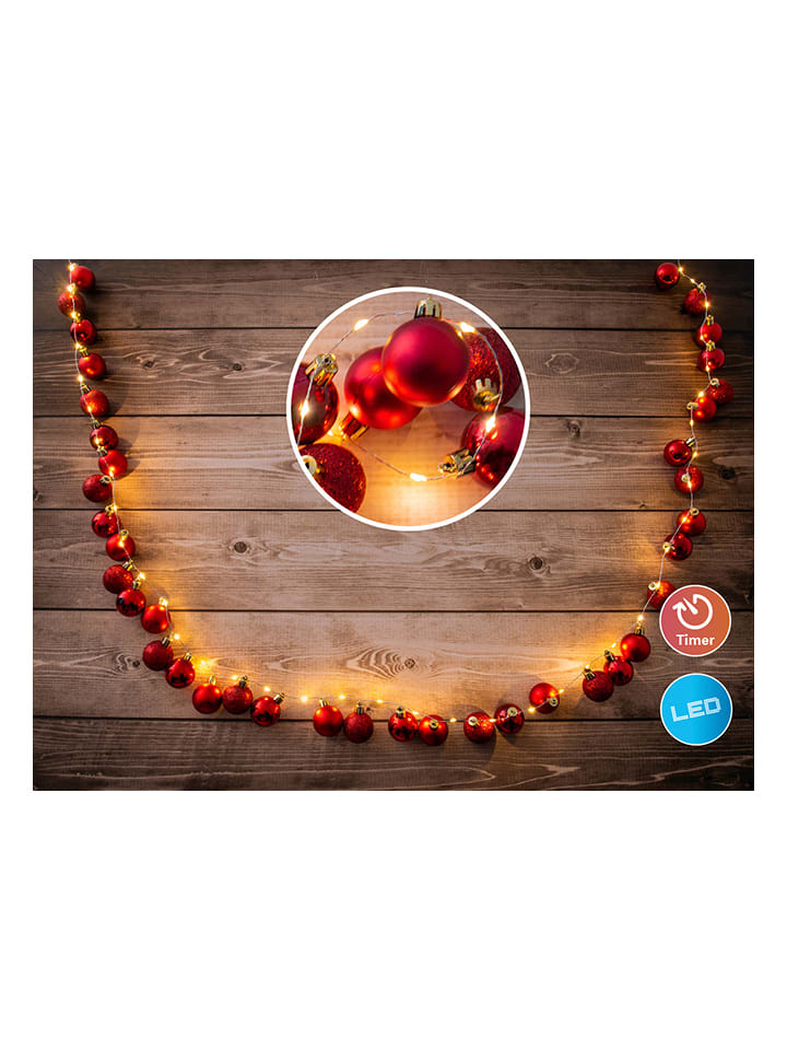näve LED-Outdoor-Lichterkette in Rot - (L)250 cm günstig kaufen onesize