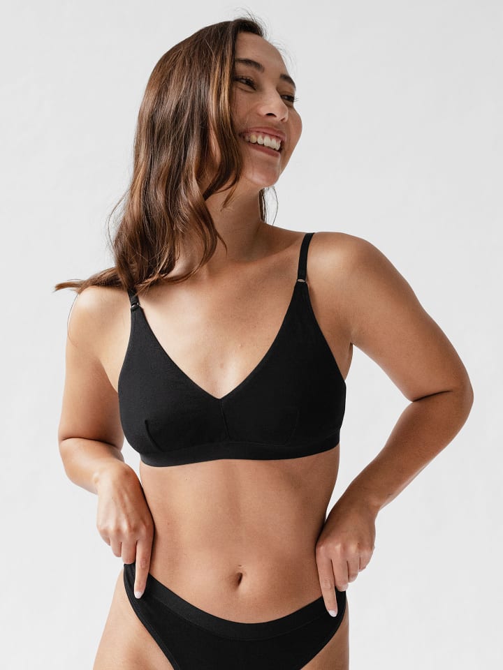 Erlich Textil  Soft-BH VIOLA in schwarz günstig kaufen