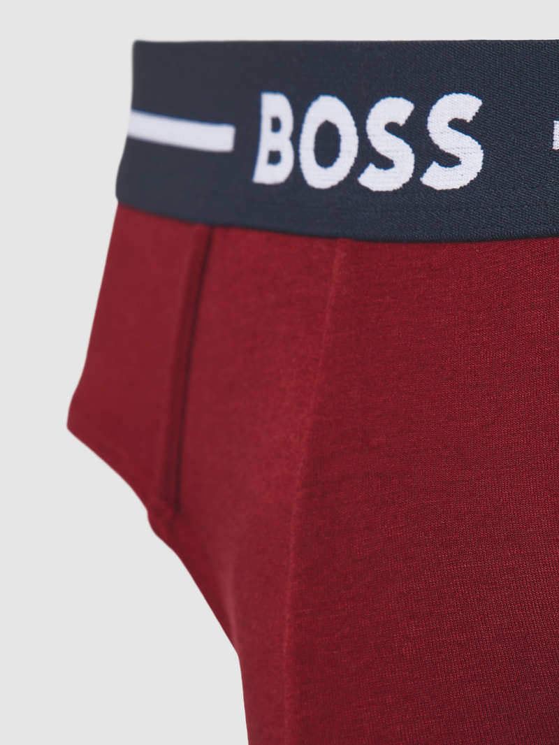 Slip mit elastischem Bund im 3er-Pack in bordeaux rot