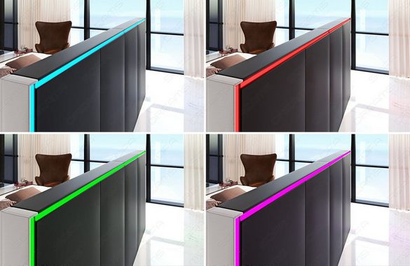 Sofa Dreams Boxspringbett Boxspringbett Monaco Leder, mit Topper, mit Schubladen, mit LED-Beleuchtung, mit USB-Anschlüssen