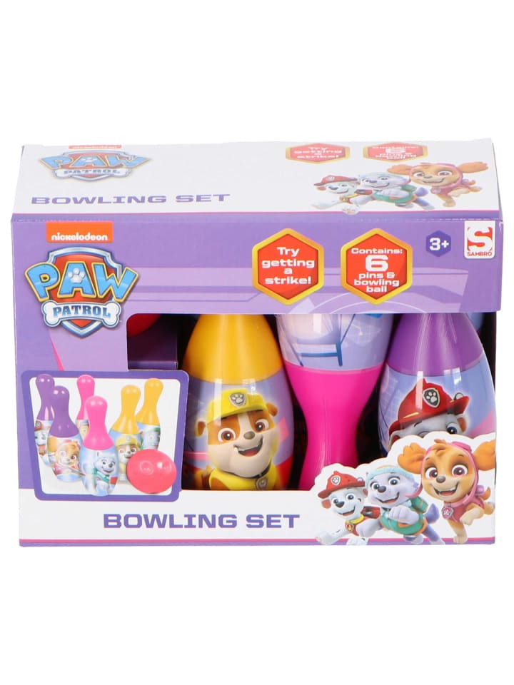 Paw Patrol Bowling set Outdoor-Spielzeug  6 Pins in Mehrfarbig günstig kaufen 6