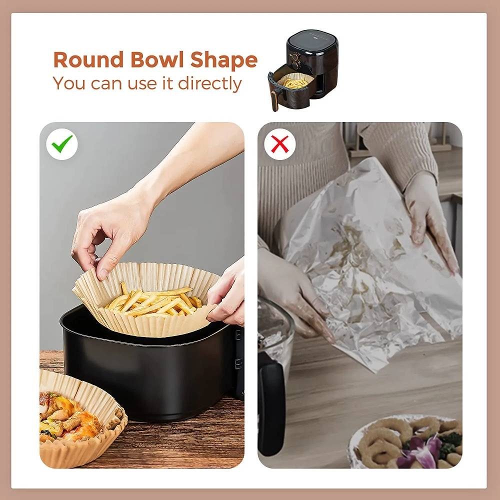 Blusmart Backpapier Air Friteuse Einweg Papier, Backpapier für Heißluftfritteuse,Air Fryer Zubehör