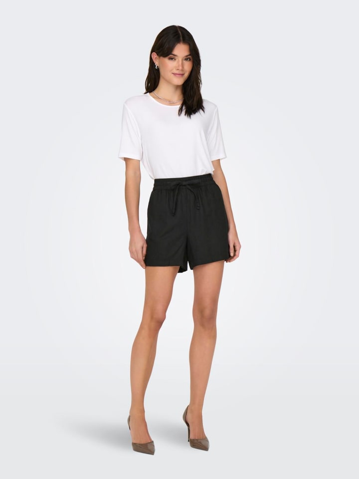 JACQUELINE de YONG Shorts Hohe Taille loose Fit Elastische Taille Kordelzug in Schwarz-3 günstig kaufen