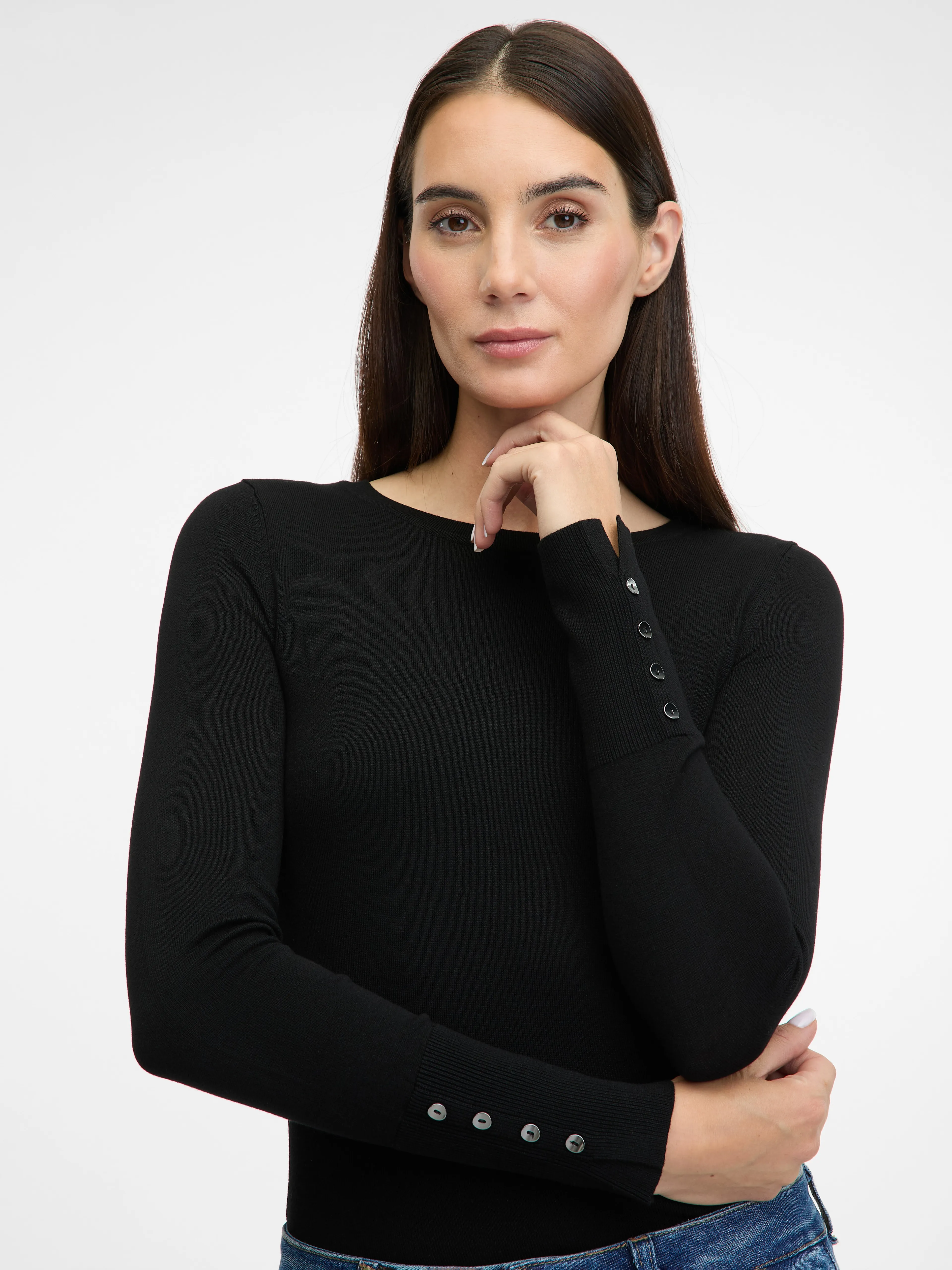 Schwarzer leichter Damen-Pullover ORSAY