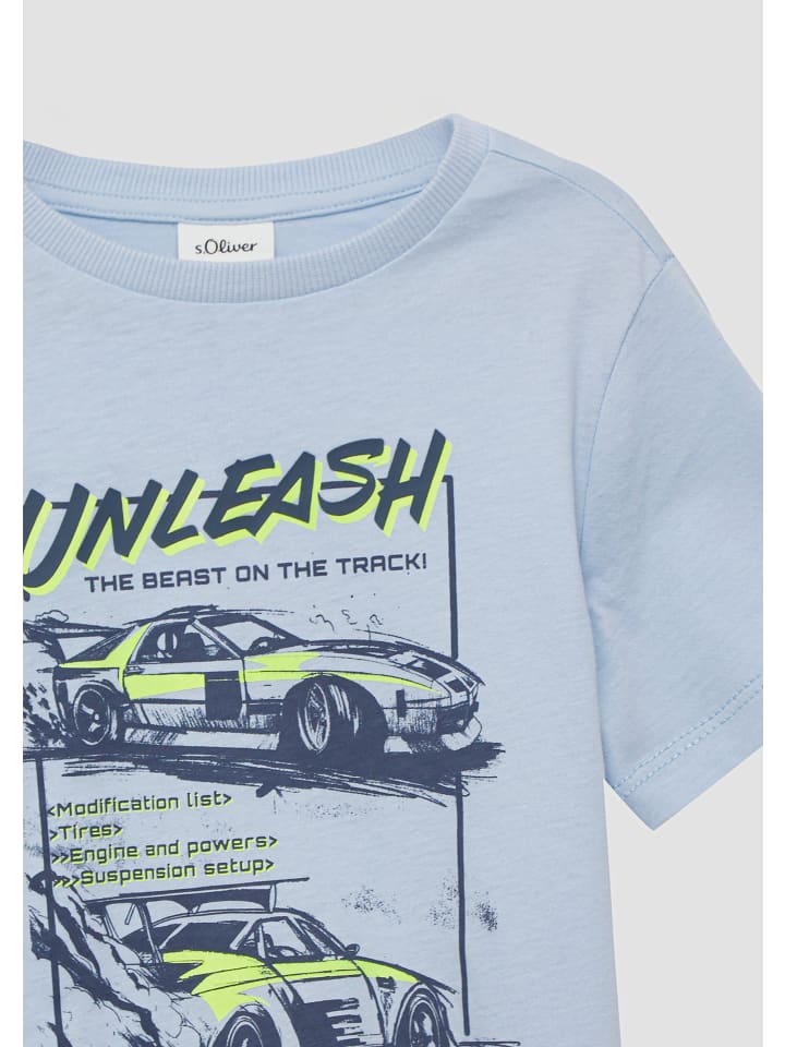 s.Oliver T-Shirt kurzarm in Blau günstig kaufen