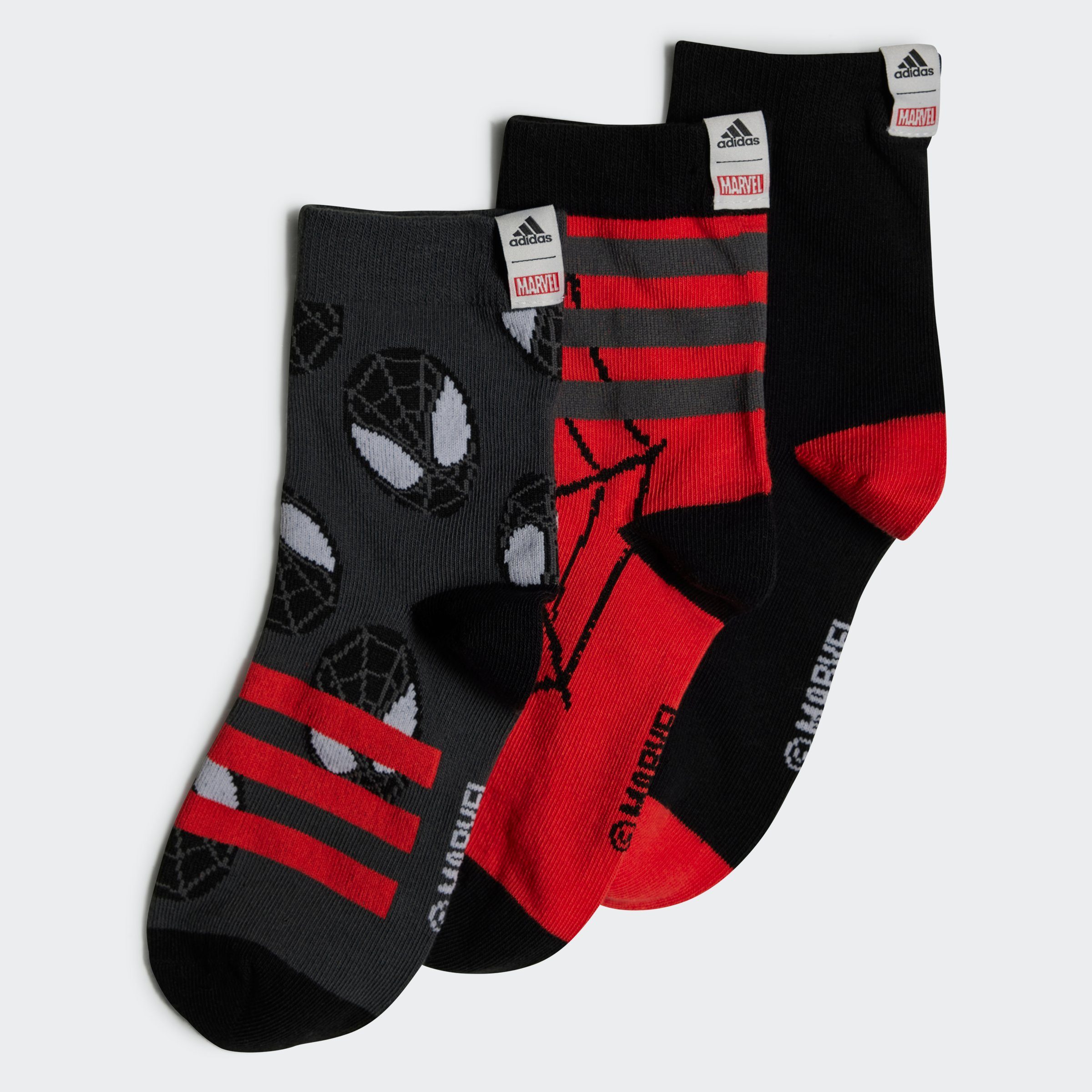 adidas Performance Sportsocken MARVEL SPIDERMAN CREW SOCKEN, 3 PAAR (3-Paar)