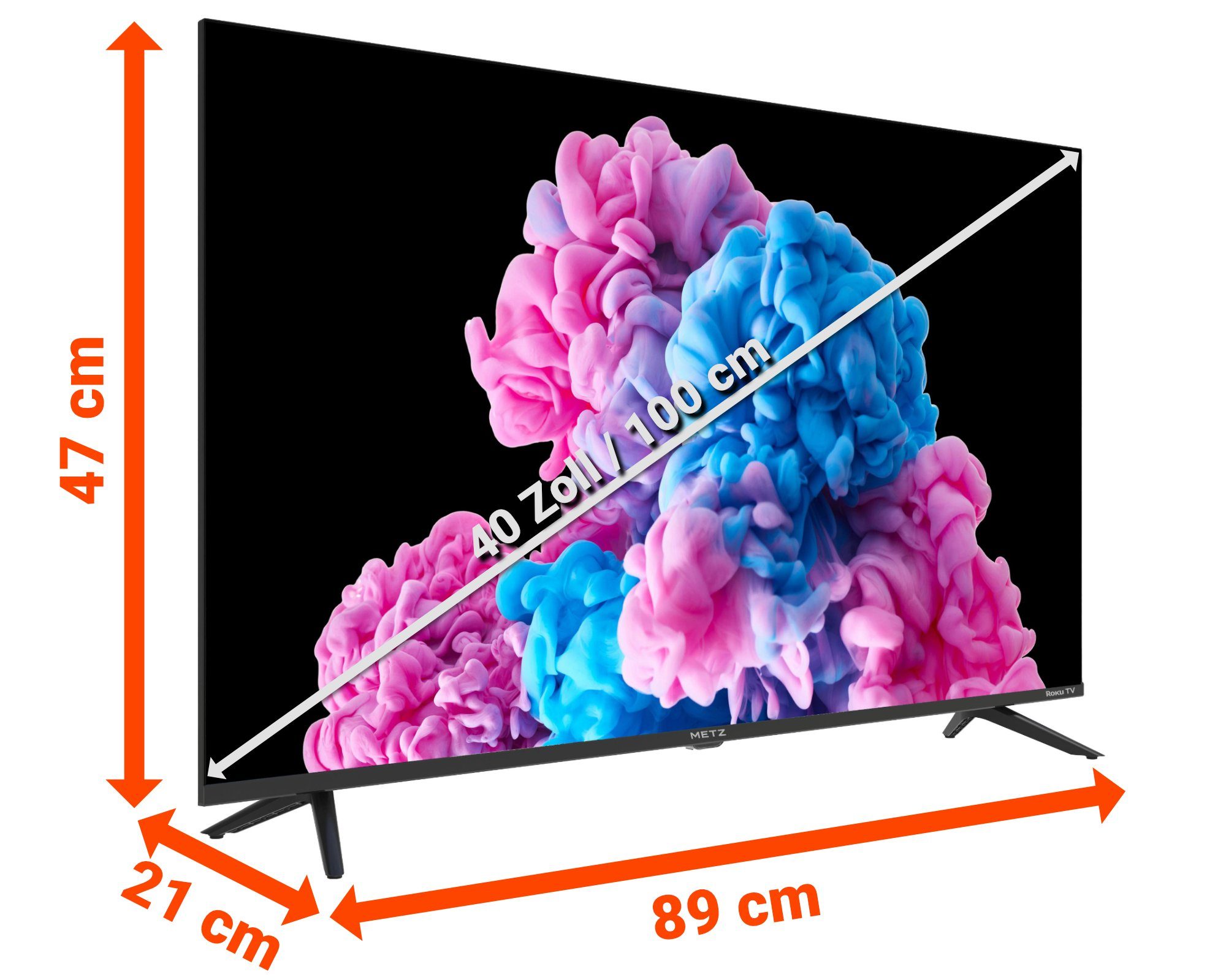 Metz 40MTD3001Z LCD-LED Fernseher (100,00 cm/40 Zoll, Full HD, Smart-TV, HDR10, Triple Tuner)