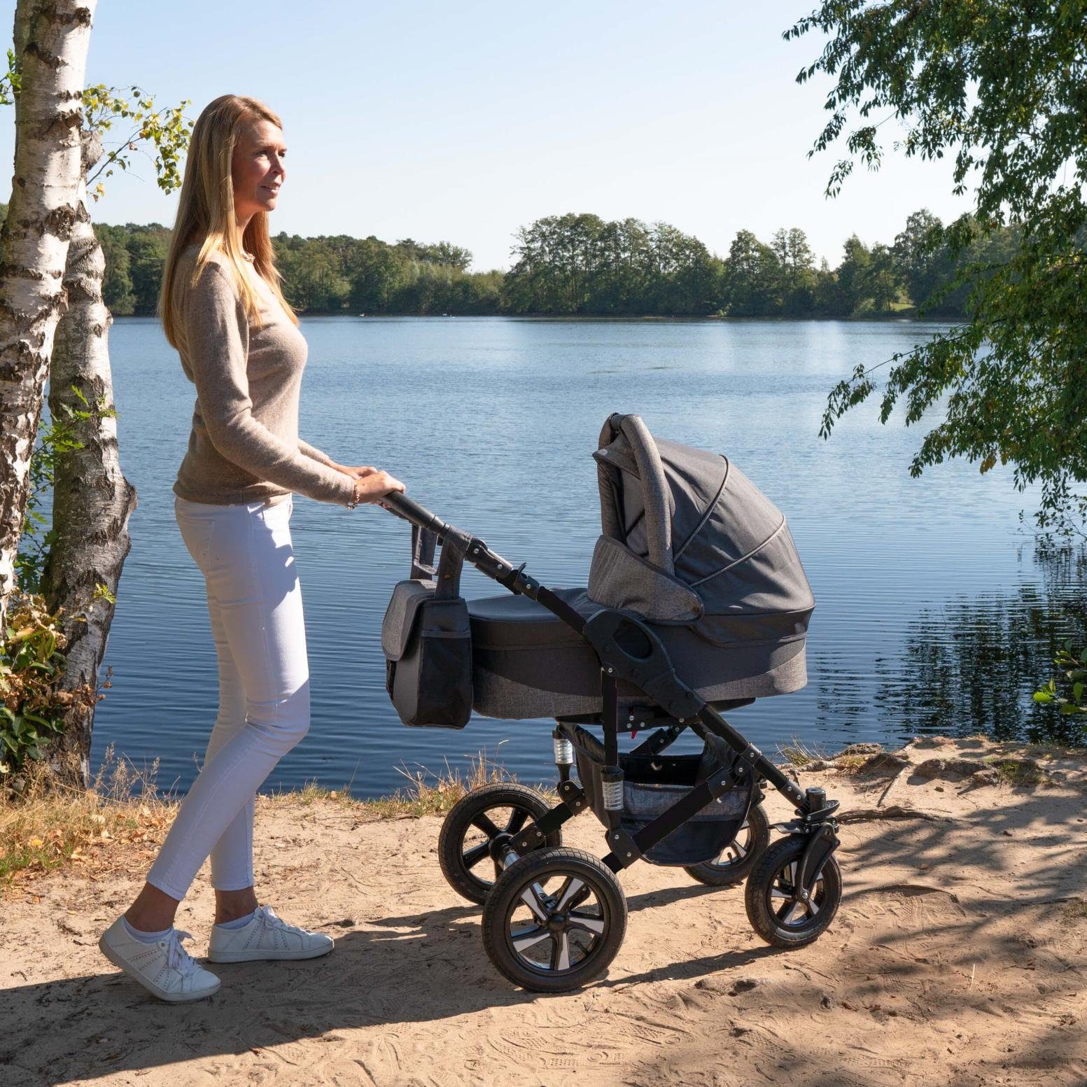 Friedrich Hugo baby's moving art Kombi-Kinderwagen Münster, 3 in 1, Hartgummireifen