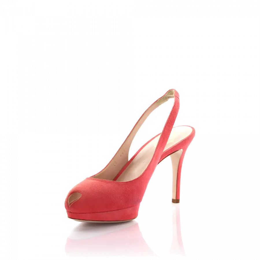 Unützer - Riemchensandalen Veloursleder coralle - pink