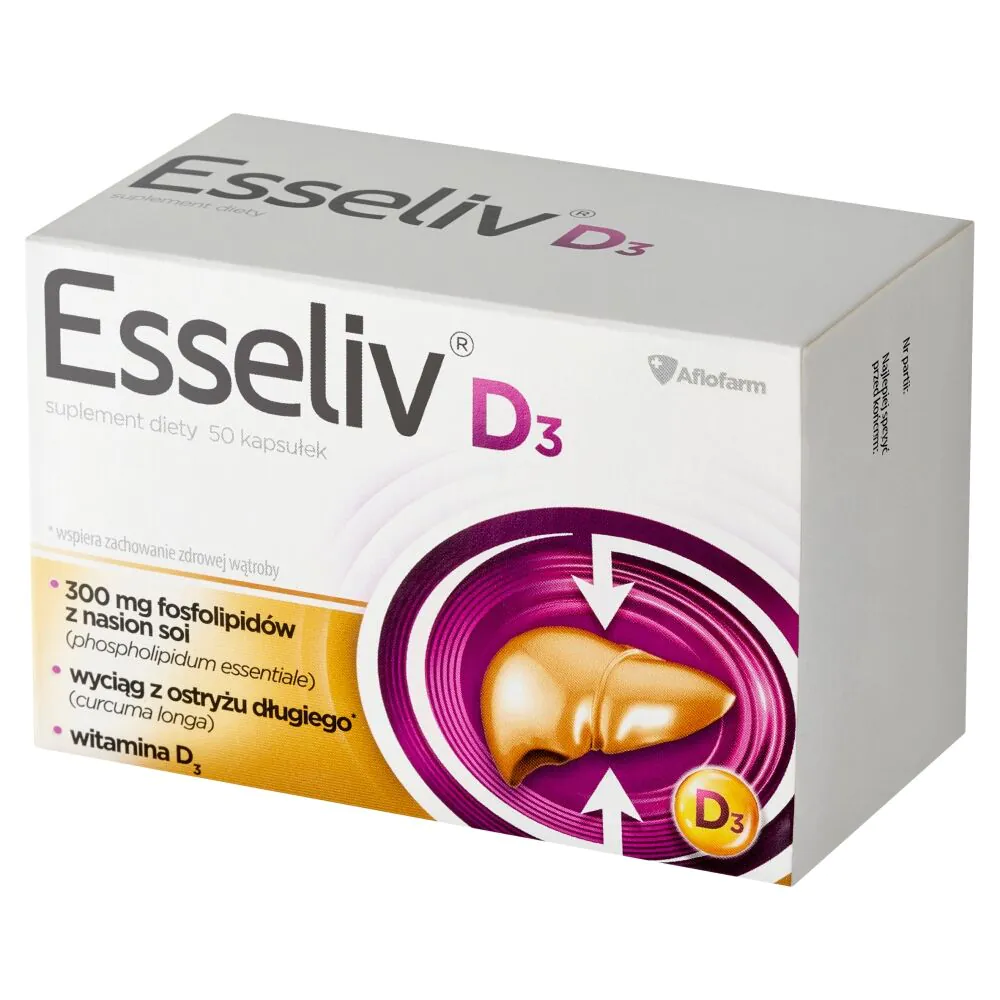 Esseliv D3, dodatak prehrani koji podržava funkciju jetre, tablete