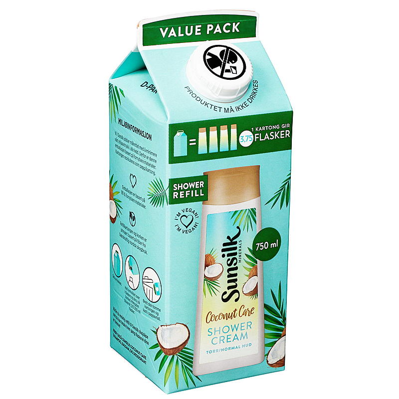 Sunsilk Dusjsåpe 750 ml refill Coconut Sunsilk