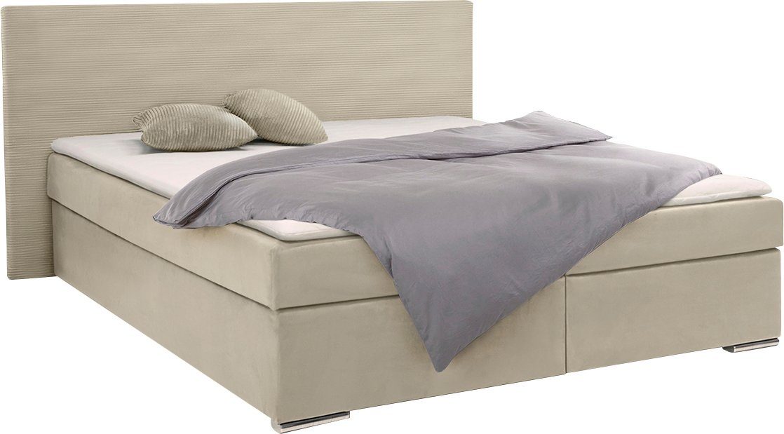 INOSIGN Boxbett Evina, Inkl. Stauraum und Topper, wahlweise in H2 oder H3