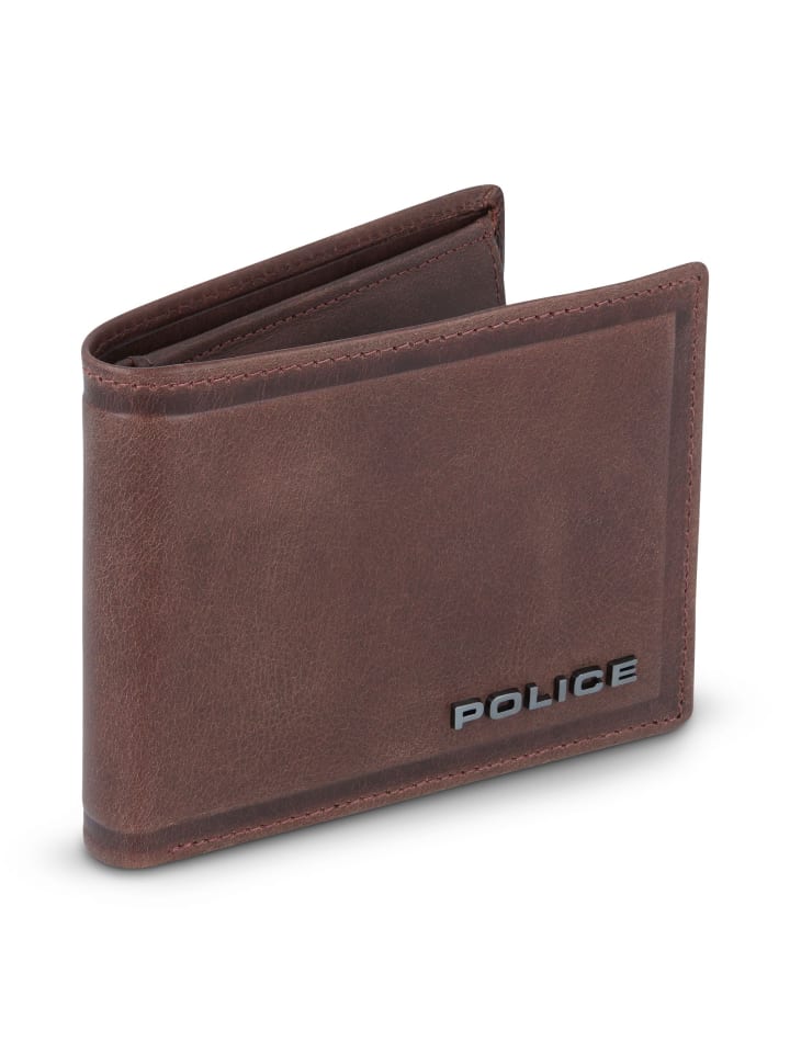 Police Geldbörse Leder 11.5 cm in brown günstig kaufen onesize