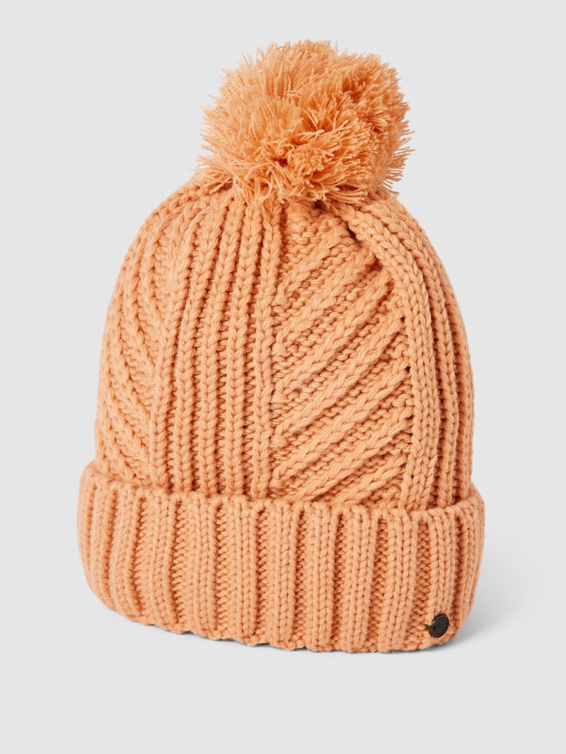 Strickmütze mit Zopfmuster Modell 'COY SUNDOWN' in hellrot