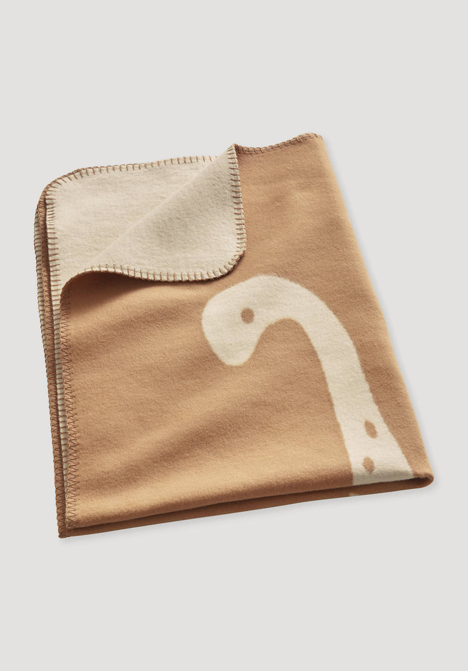 Kuschel-Decke mit Dino aus reiner Bio-Baumwolle