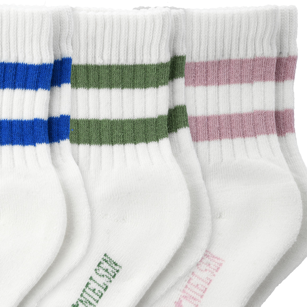 3 Paar Kinder Sportsocken mit Streifen