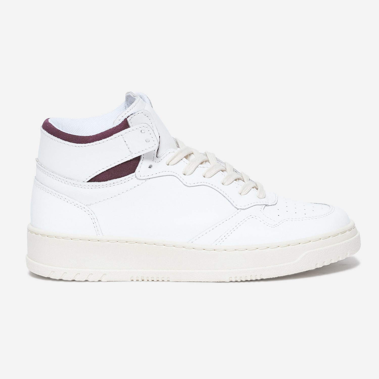 Basket TEXTO blanche et bordeaux