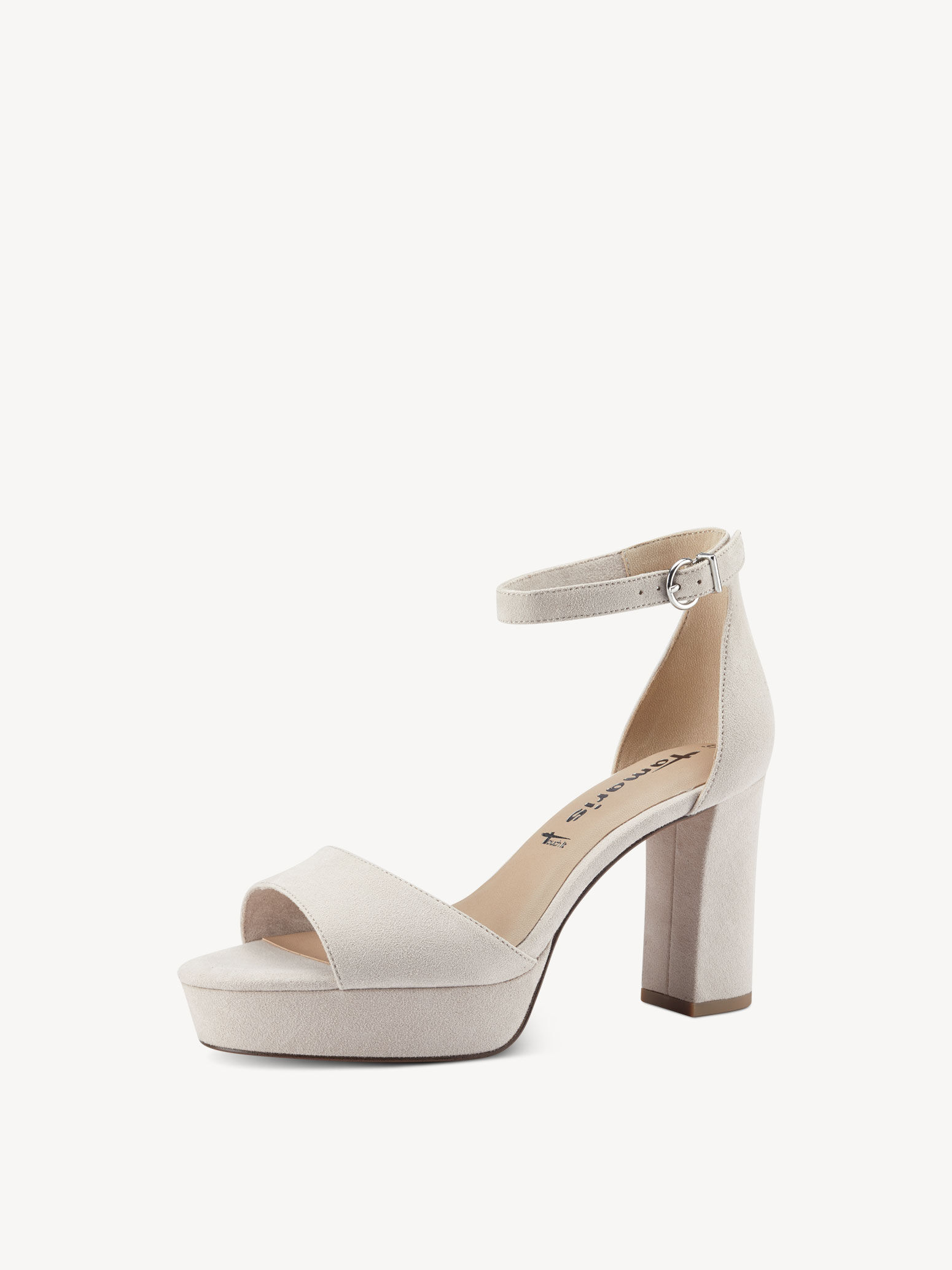 Sandale à talon - beige