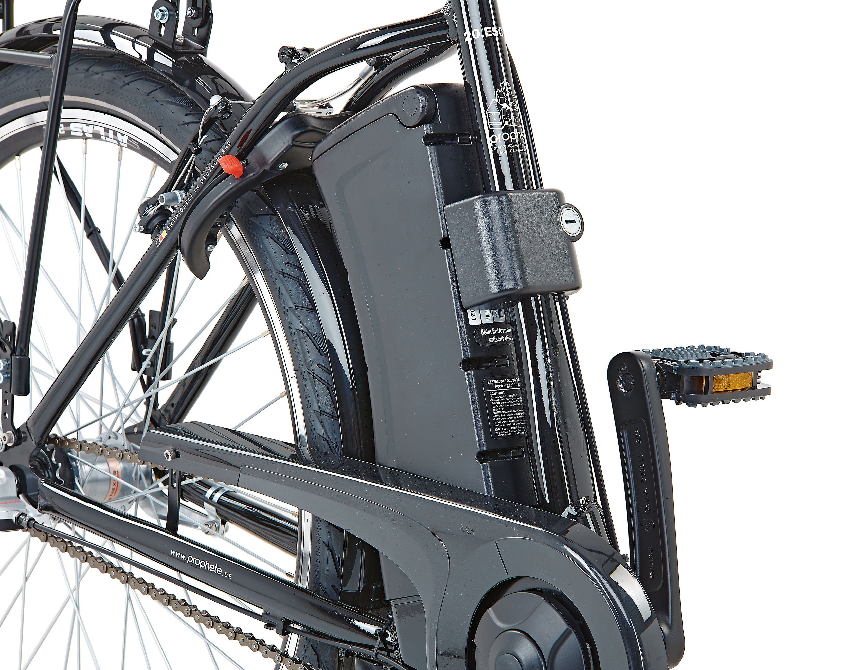 Prophete E-Bike Prophete Genniesser 22.ESC.20, 3 Gang Shimano Nexus Schaltwerk, Nabenschaltung, Frontmotor, 374 Wh Akku