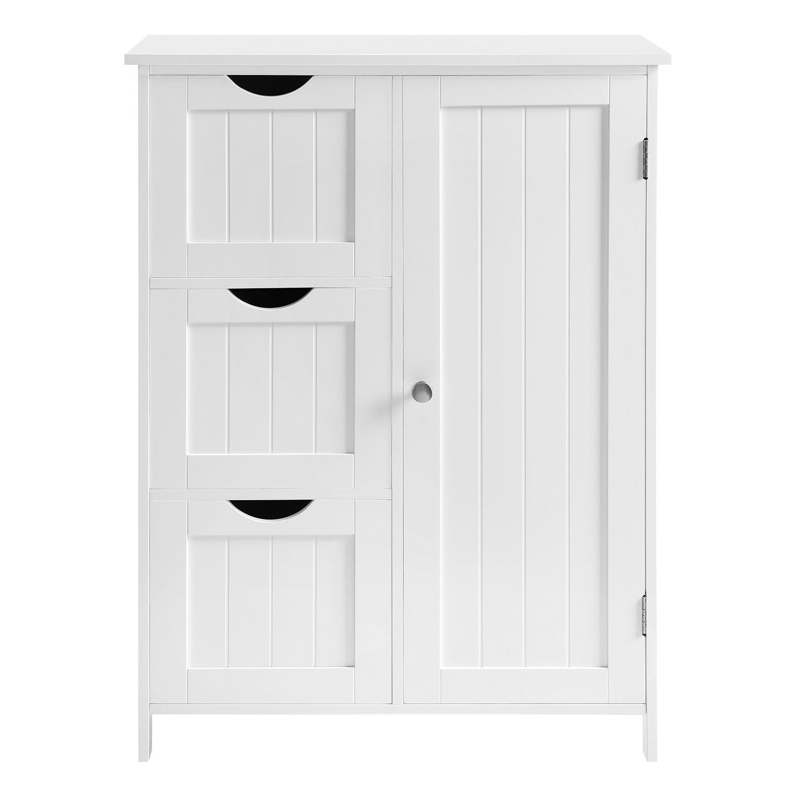 VASAGLE Badkommode Badezimmerschrank, 60 x 30 x 81/80 cm, 3 Schubladen