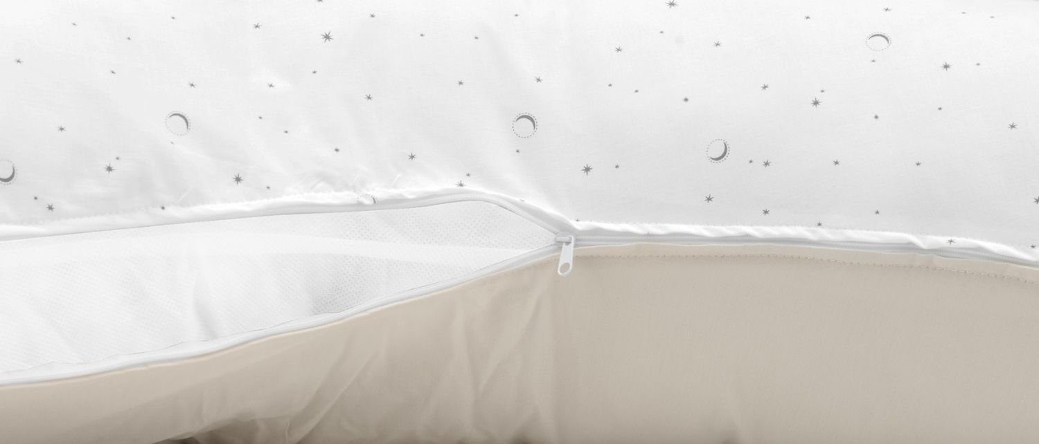Kikkaboo Stillkissen Stillkissen Dream Big 150 cm, 1-tlg., lang, 100% Baumwolle, Bezug abnehmbar