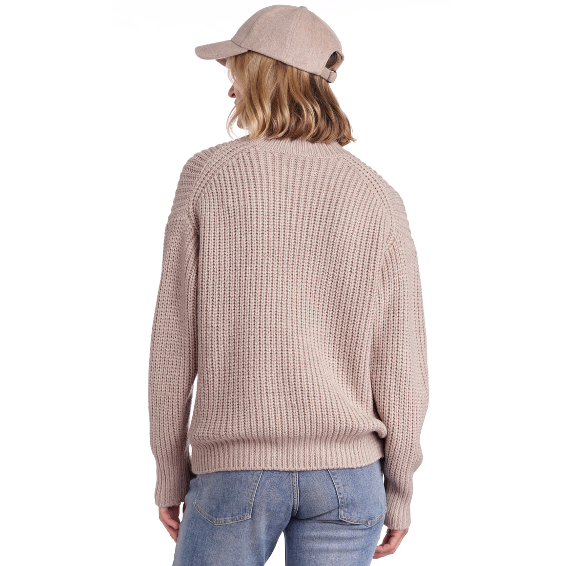 Damen Strickpullover mit Stehkragen