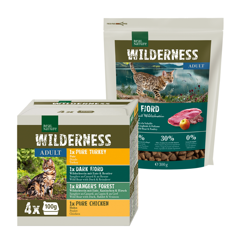 REAL NATURE Nassfutter REAL NATURE WILDERNESS Adult Mischfütterung-Set 2tlg.