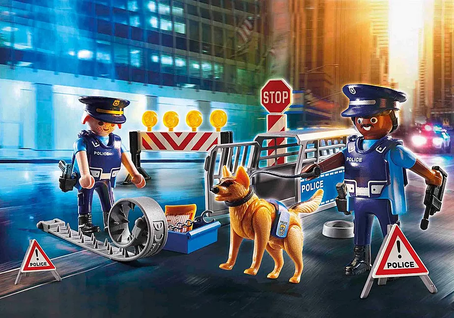 Polizei-Stra&szlig;ensperre