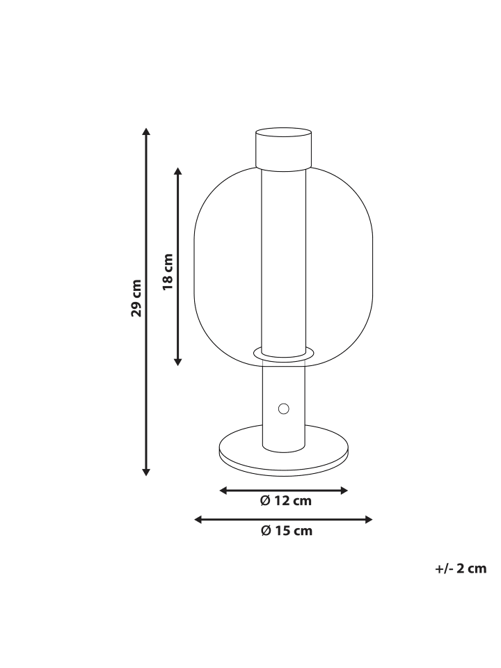 Beliani Tischleuchten PULANGI in Braun - (W) 15 x (H) 30 x (L) 15 cm günstig kaufen onesize