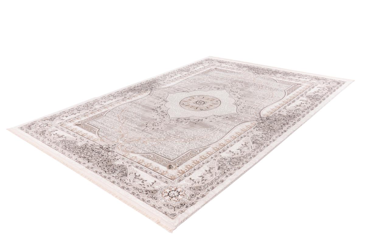 megusta Verwaschener Teppich Grau / Silber 200cm x 300cm