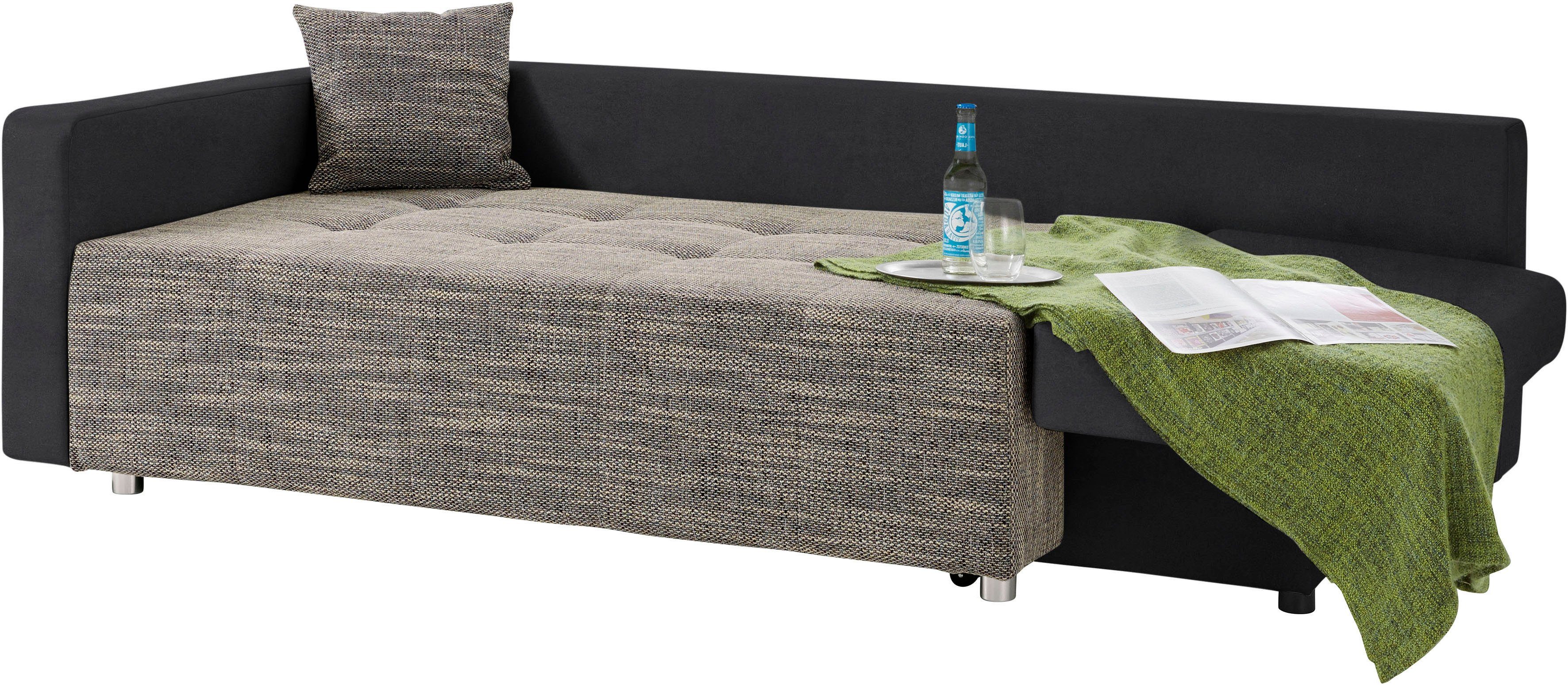 COLLECTION AB Schlafsofa Dany, inklusive Bettfunktion und Bettkasten, frei im Raum stellbar