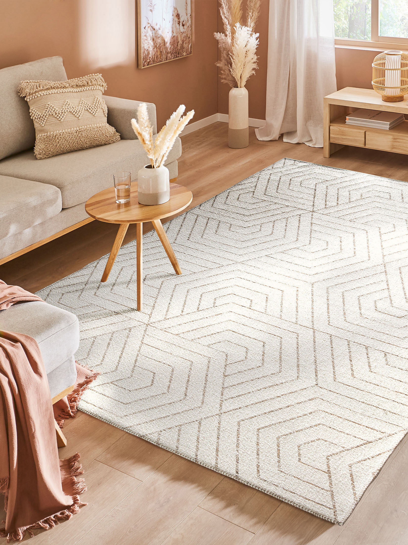 Brampton Moderner Teppich, Ivory