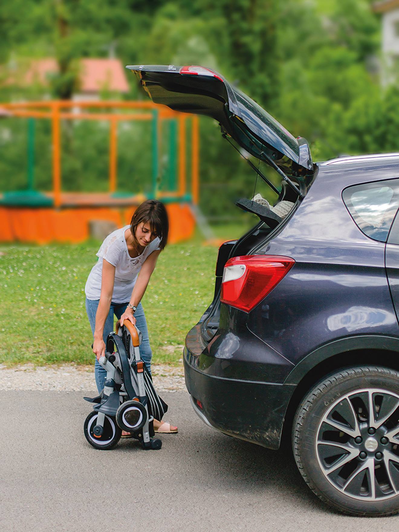 Poussette et tricycle pliable évolutif Robin Trike SMOBY gris