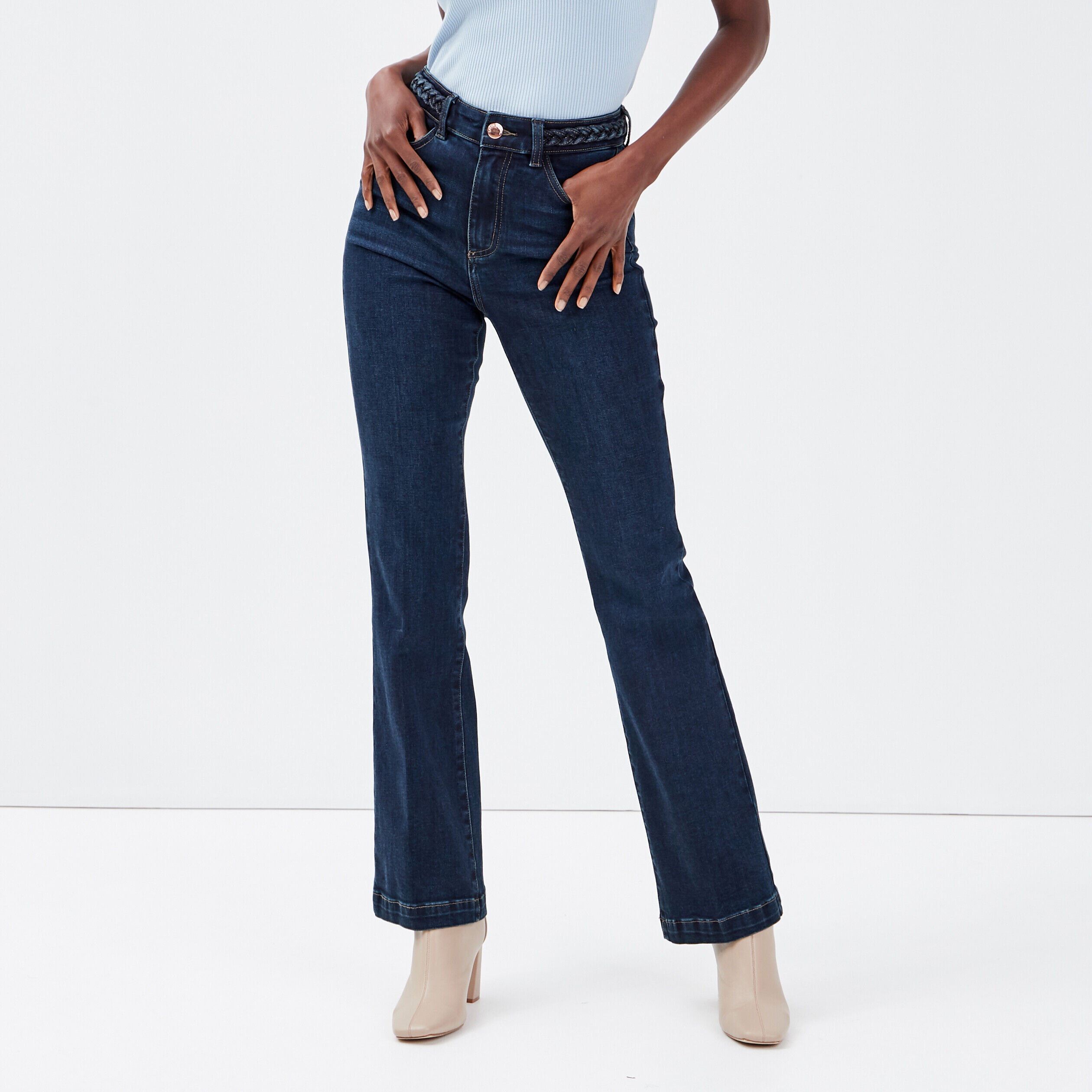 Jeans flare denim brut femme | Cache Cache