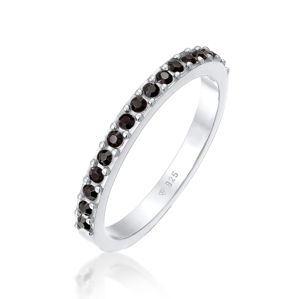 Elli Elli Bague Bracelet femme Memoire avec cristaux en argent sterling 925 Bague