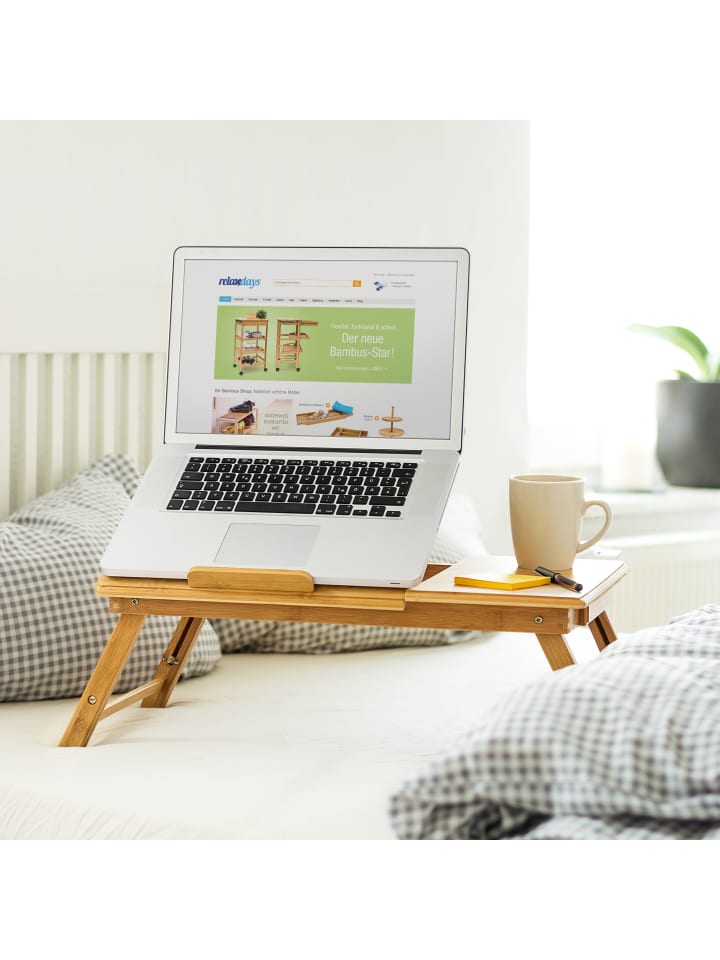 relaxdays Betttablett in Natur- (B)72,5 x (H)30,5 x (T)35 cm günstig kaufen onesize