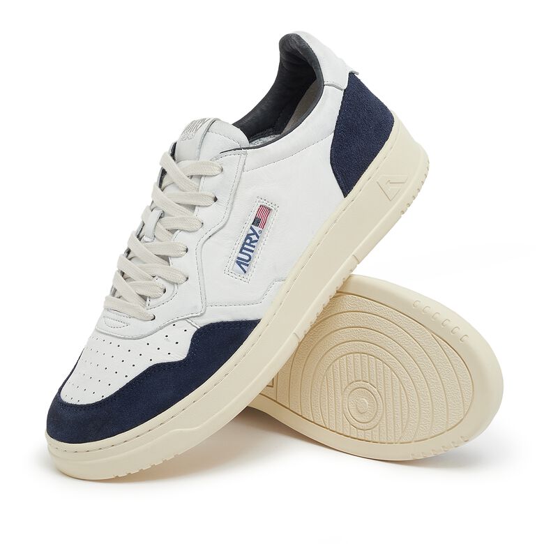 Autry Medalist Low goat/suede wht/ink bl