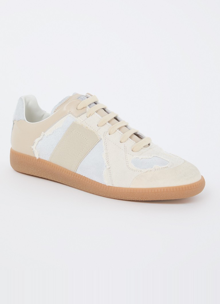 Maison Margiela Replica-sneaker med detaljer i lammeskinn