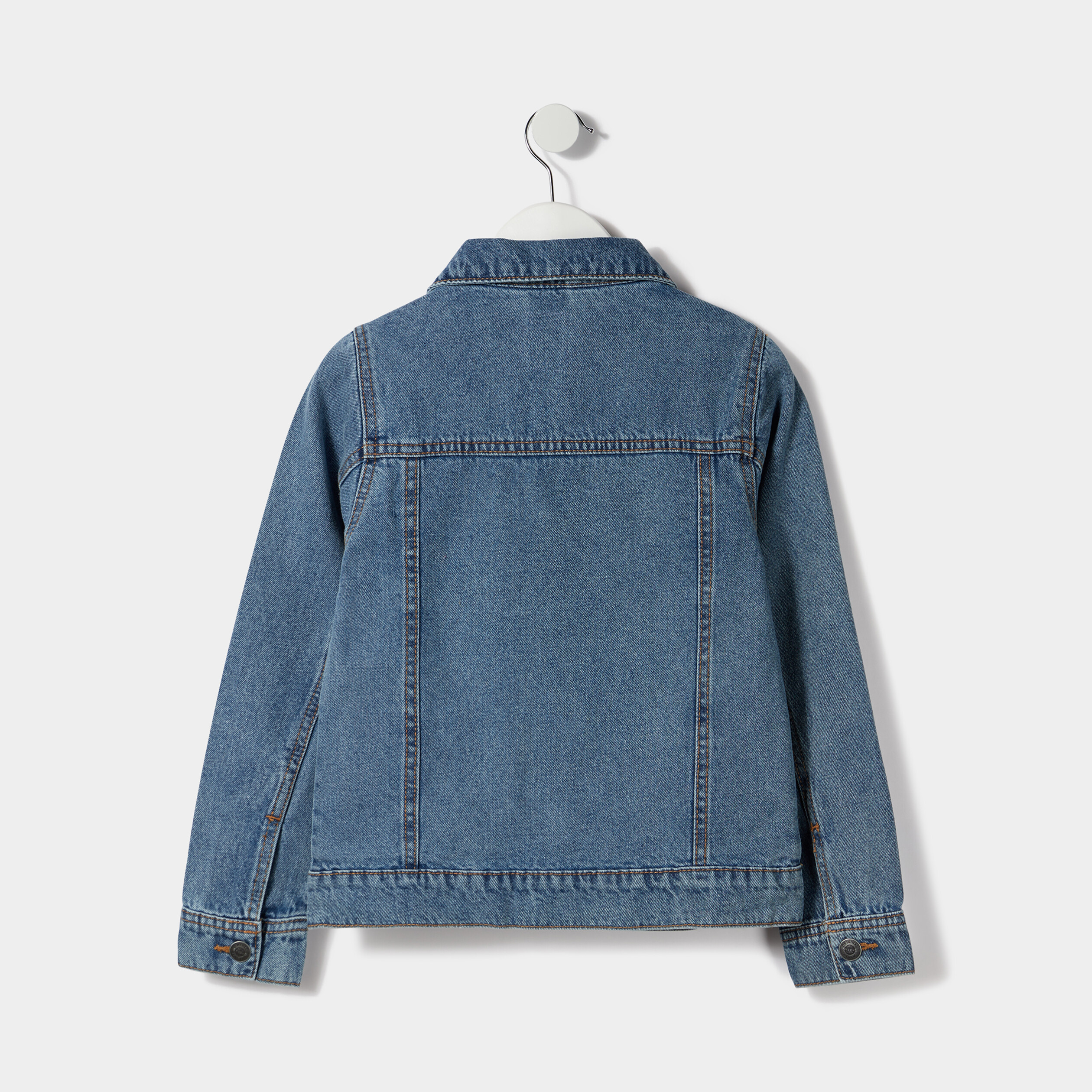 Veste droite boutonnée en jean Creeks denim stone garçon | La Halle