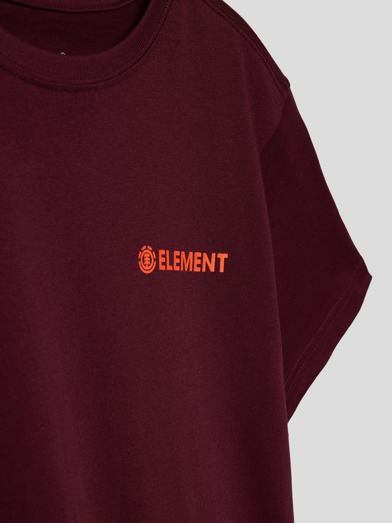 T-Shirt mit Label-Print Modell 'BLAZIN' in bordeaux rot