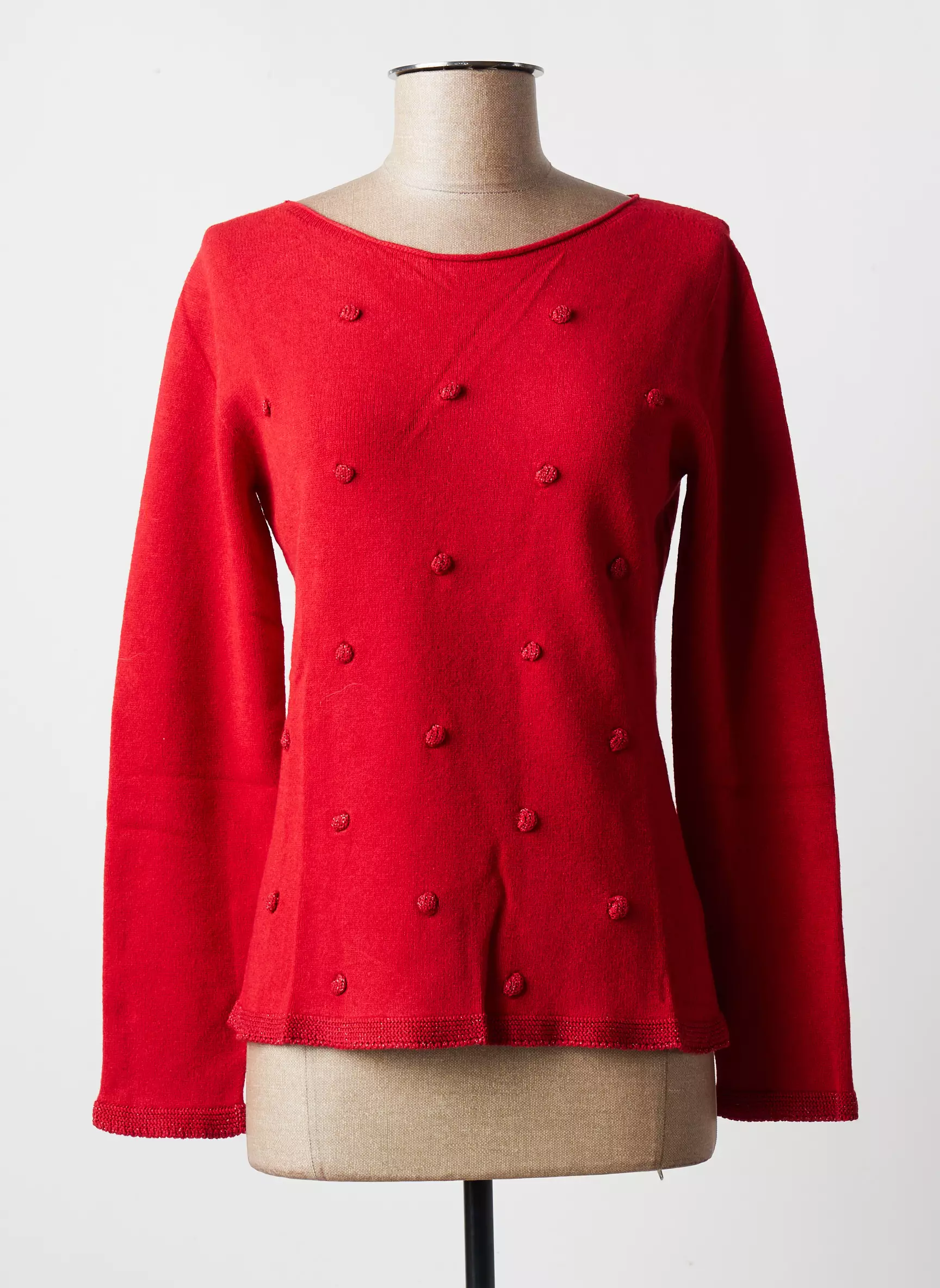 Blanc Boheme Pulls Femme couleur rouge