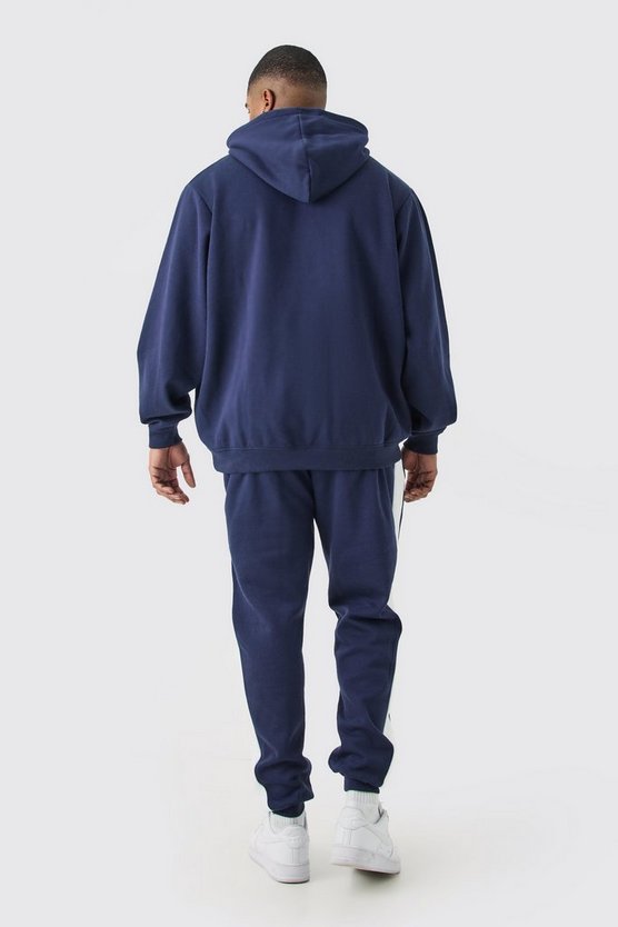 Plus Man Signature Colorblock Trainingsanzug mit Kapuze